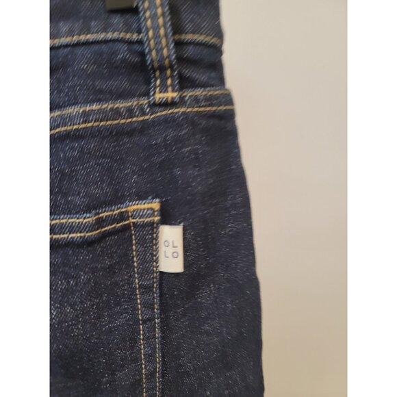 Oliver Logan Crosby Relaxed Taper Jeans Womens 33 Raw Hem Cropped Denim Blue - Picture 6 of 12